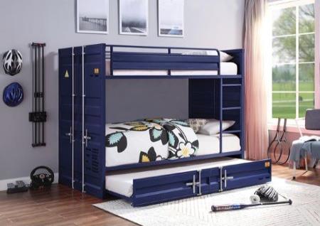 BLUE CARGO TWIN BUNKBED - DOES NOT INCLUDE PULLOUT BED