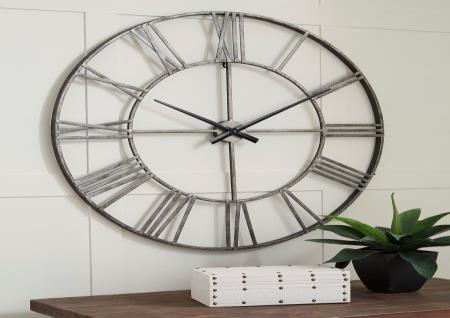 ANTIQUE SILVER WALL CLOCK