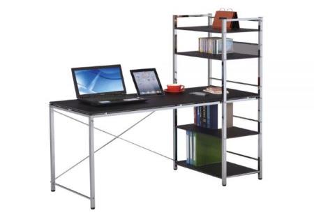 COMPUTER DESK WITH SHELVES