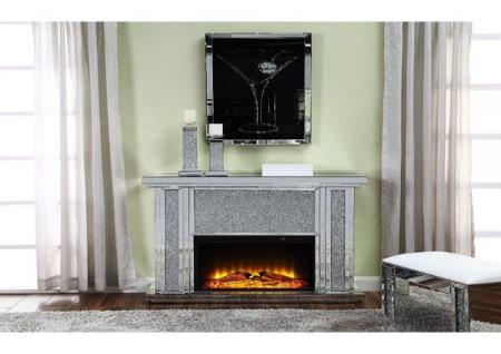 ACME MIRRORED LARGE FIREPLACE