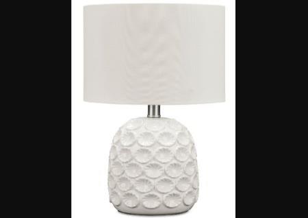 WHITE DIMPLED LOOK SET OF LAMPS