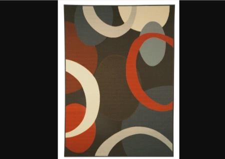 MULTI COLORED MODERN BROWN RUG