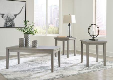 GRAY GRAIN END TABLE SET